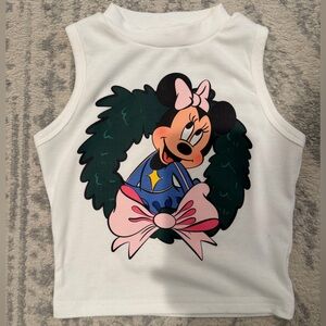 White Minnie Mouse Tank Top